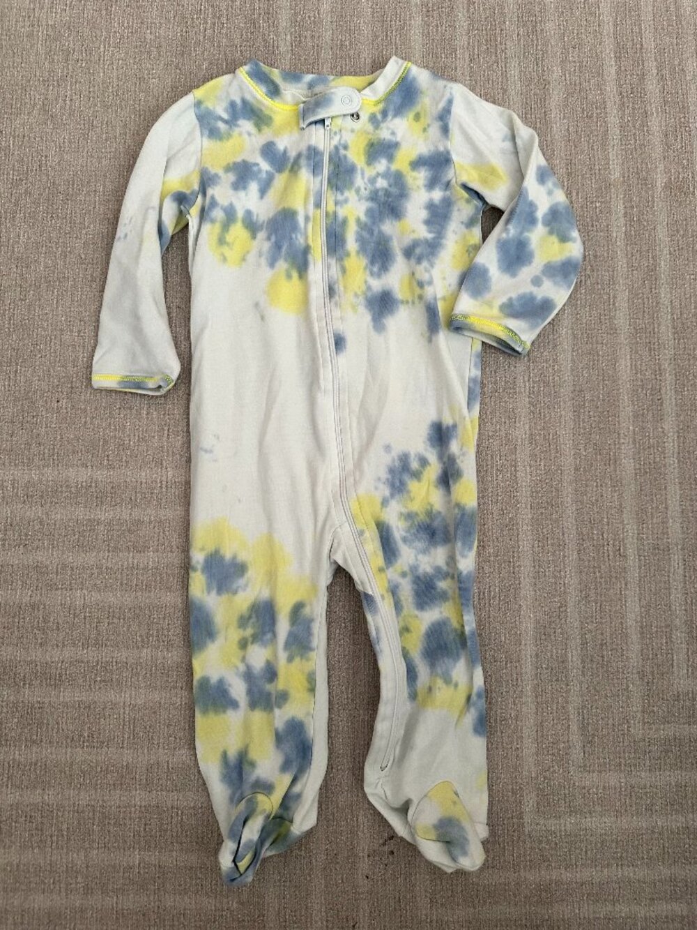 Noomie Baby Tie Dye Footed Pajamas Sz 9-12M